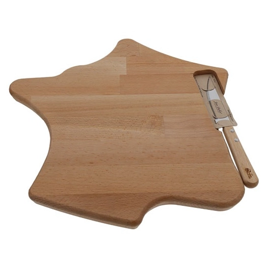 plateau fromage / charcuterie en hãªtre avec couteau - dubost colas pradel