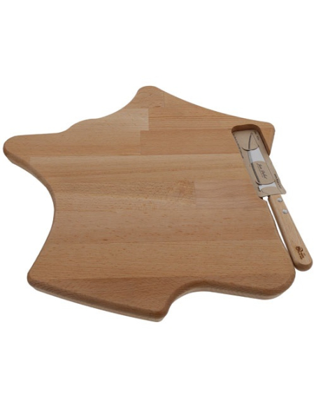 plateau fromage / charcuterie en hãªtre avec couteau - dubost colas pradel