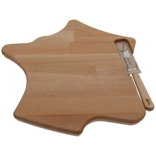 plateau fromage / charcuterie en hãªtre avec couteau - dubost colas pradel