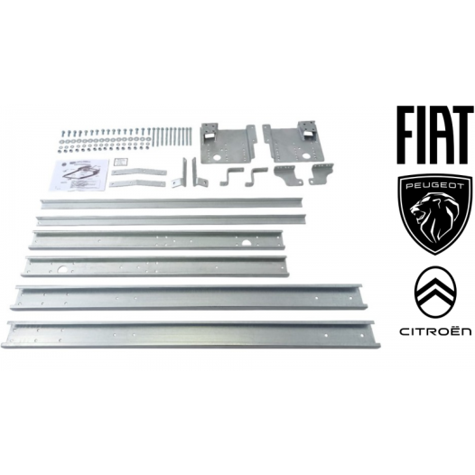 fixations et rallonges 1200mm pour attelage camping car fiat / peugeot / citroen - antarion bleu