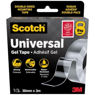 ruban adhã©sif double face universel en gel 30 mm x 3 m - gpi 3m bricolage et batiment