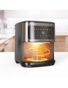 airfryer 1500w 6,5l 6 portions panneau digital 8prog thâ° 80 a 200câ° minuteur 60min fenetre nettoyage facile noir - black et de