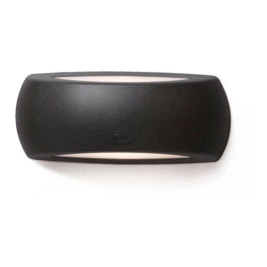 applique ovale avec visière francy, translucide, e27, noir, 300 x 85 x 130 mm