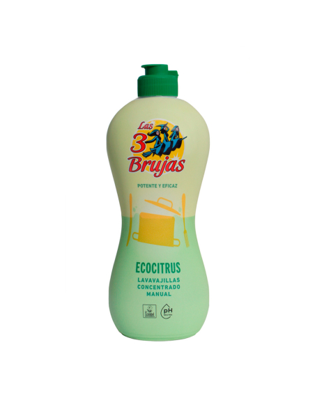 Liquide Vaisselle Écocitrus Formule écologique puissante, parfum agrumes - 3 BRUJAS