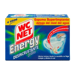 poudre détartrante energy foam pour toilettes, 4 unités