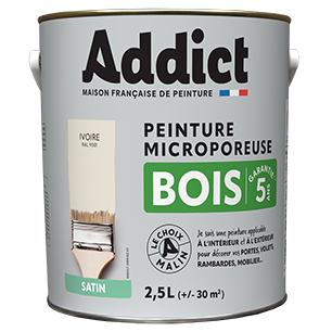 Peinture Bois 2.5 litres blanc casse - ADDICT