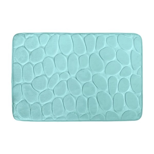 tapis de bain galet 40 x 60 cm bleu aqua - msv spirella ld