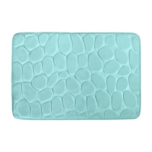 tapis de bain galet 40 x 60 cm bleu aqua - msv spirella ld