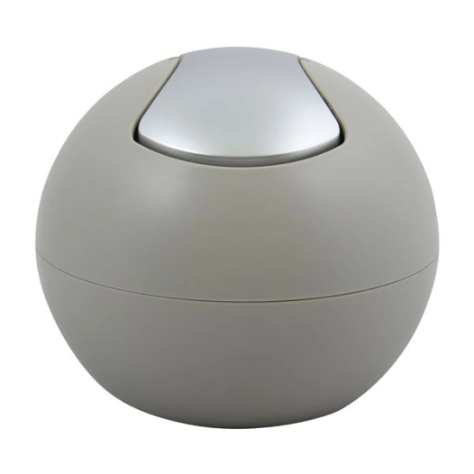 poubelle ã  bascule bowl matt 1 l taupe - msv spirella ld
