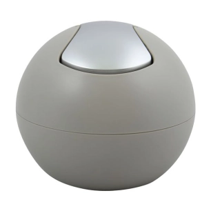 poubelle ã  bascule bowl matt 1 l taupe - msv spirella ld