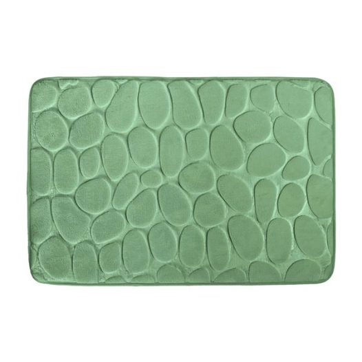 tapis de bain galet 40 x 60 cm vert basil - msv spirella ld