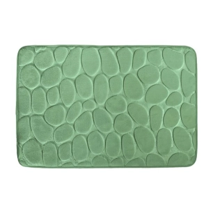 tapis de bain galet 40 x 60 cm vert basil - msv spirella ld