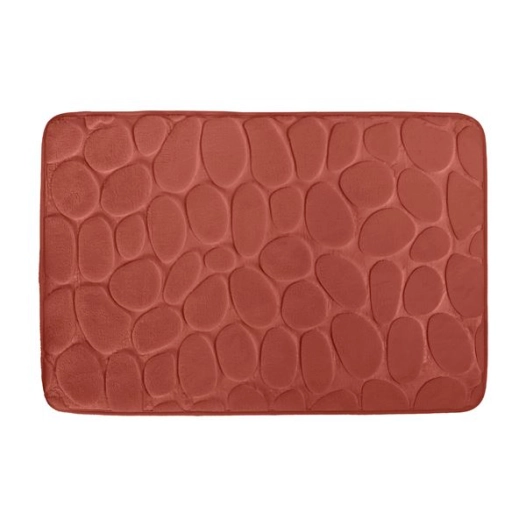tapis de bain galet 40 x 60 cm terracotta - msv spirella ld