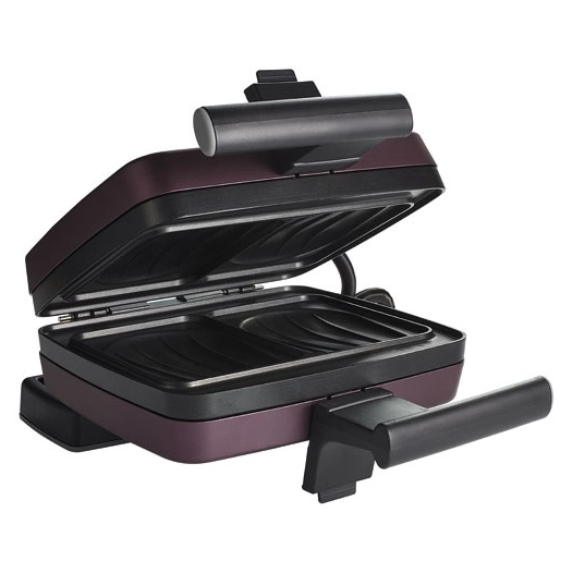 gaufrier toasty 1200w - th. rã©gl. - plaques fonte alu aa amov. lv - cool touch - violet - arb - frifri