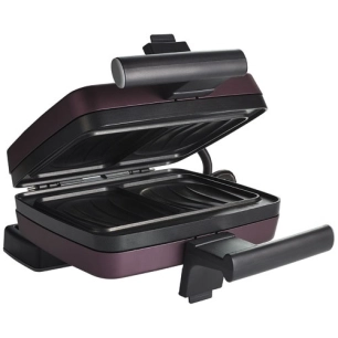 gaufrier toasty 1200w - th. rã©gl. - plaques fonte alu aa amov. lv - cool touch - violet - arb - frifri
