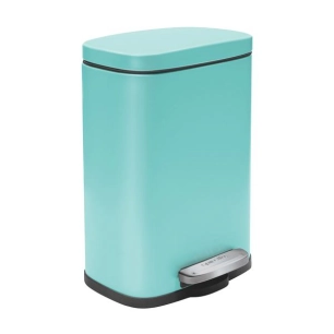 poubelle ã  pã©dale acier akira 5 l bleu aqua - msv spirella ld