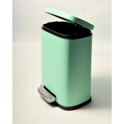 poubelle ã  pã©dale acier akira 5 l vert mat - msv spirella ld