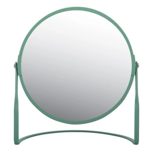 miroir rond grossissant sur pied acier akira vert mat - msv spirella ld