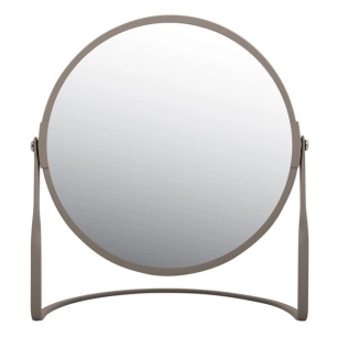 miroir rond grossissant sur pied acier akira taupe - msv spirella ld