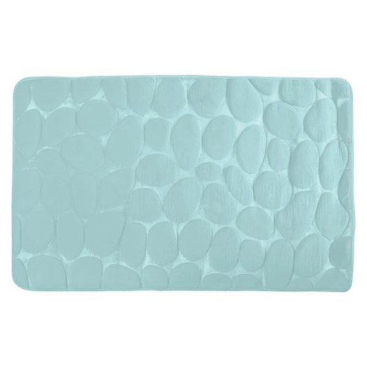 tapis de bain galet 50 x 80 cm bleu aqua - msv spirella ld