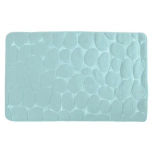 tapis de bain galet 50 x 80 cm bleu aqua - msv spirella ld