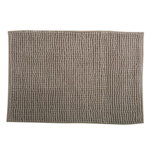 tapis de bain chenille 40 x 60 cm taupe - msv spirella ld
