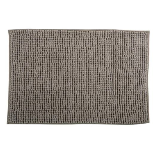 tapis de bain chenille 50 x 80 cm taupe - msv spirella ld