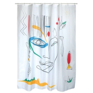 rideau de douche polyester face 180 x 200 cm multicolor - msv spirella ld