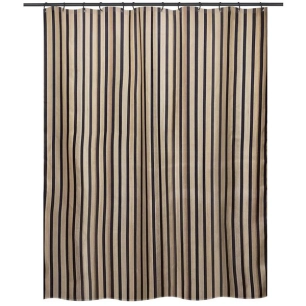rideau de douche polyester tessa 180 x 200 cm noir et beige - msv spirella ld