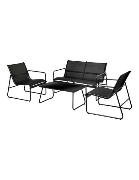 ensemble de jardin noir 4 pièces