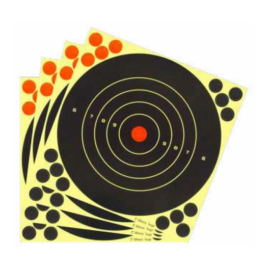 cibles adhésives réactives 25 unités 20,3 x 20,3 cm