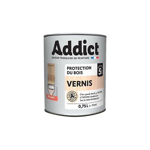 Vernis Bois Brillant Incolore Protection Durable Brillance Éclatante - Addict