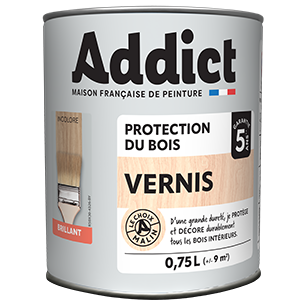 Vernis Bois Brillant Incolore Protection Durable Brillance Éclatante - Addict