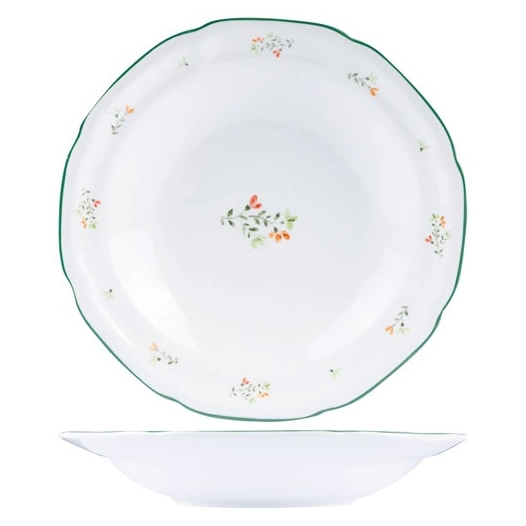 bouquet assiette creuse d22,2cm - cosy et trendy billiet