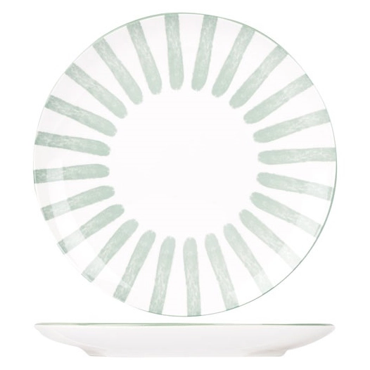 cabana assiette plate d26,7cm vert - cosy et trendy billiet