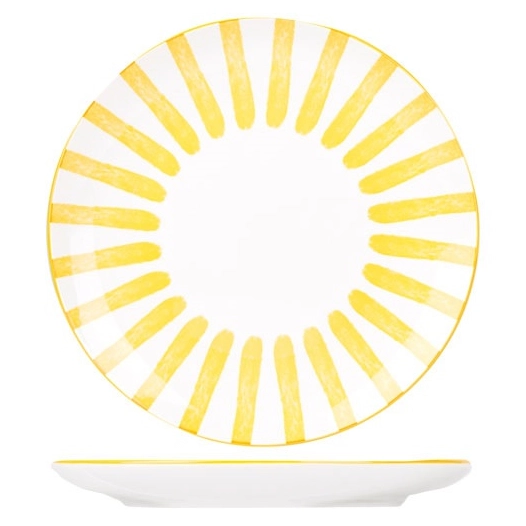 cabana assiette plate d26,7cm jaune - cosy et trendy billiet