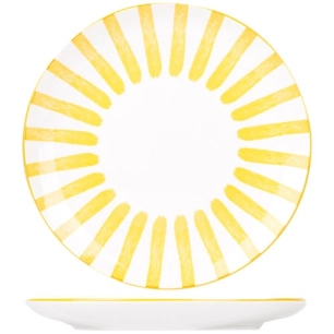 cabana assiette plate d26,7cm jaune - cosy et trendy billiet
