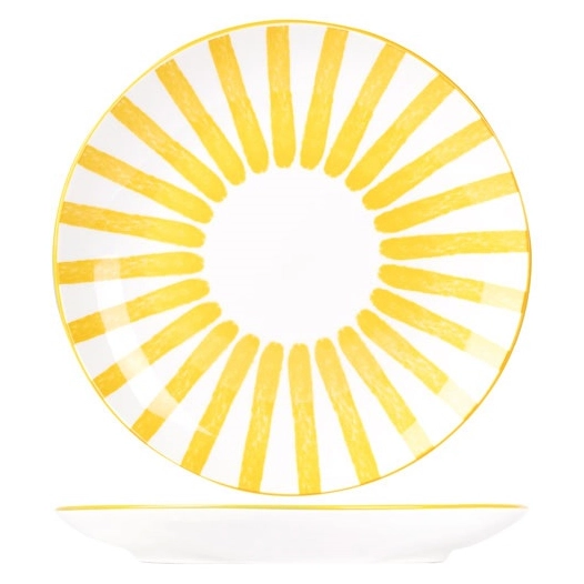 cabana assiette dessert d20,5cm jaune - cosy et trendy billiet