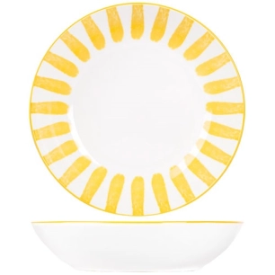 cabana assiette creuse d20cm jaune - cosy et trendy billiet