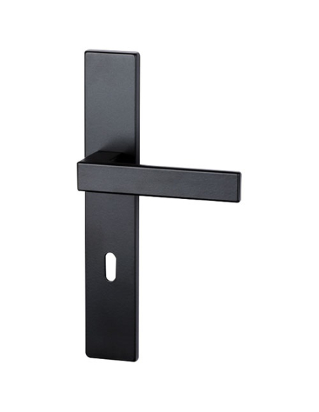 poignã©e de porte loft noir mat perã§age clã© - asg france