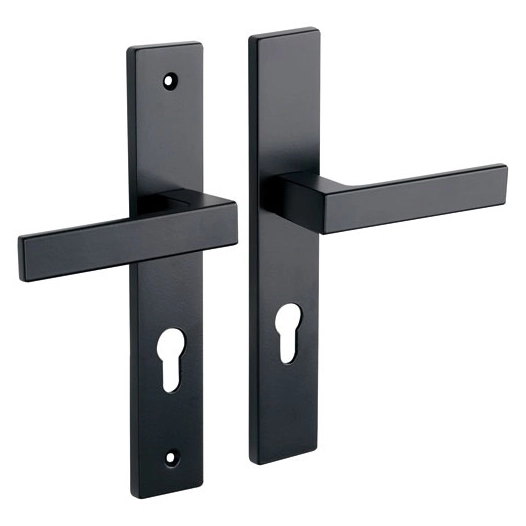 poignã©e de porte loft noir mat perã§age cylindre - asg france