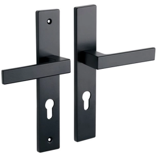 poignã©e de porte loft noir mat perã§age cylindre - asg france