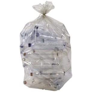 sac poubelle transparent ã  lien traditionnel 100 l x 25 - sphere distribution