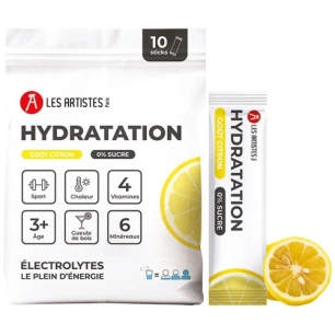 hydratation electrolyte citron / flavor lemon - pack 10 - les artistes maxili