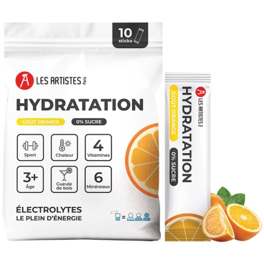 hydratation electrolyte orange / flavor orange - pack 10 - les artistes maxili