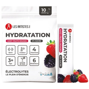 hydratation electrolyte fruit rouge / flavor red berries - pack 10 - les artistes maxili