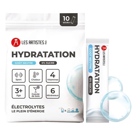 hydratation electrolyte neutre / flavor neutral - pack 10 - les artistes maxili