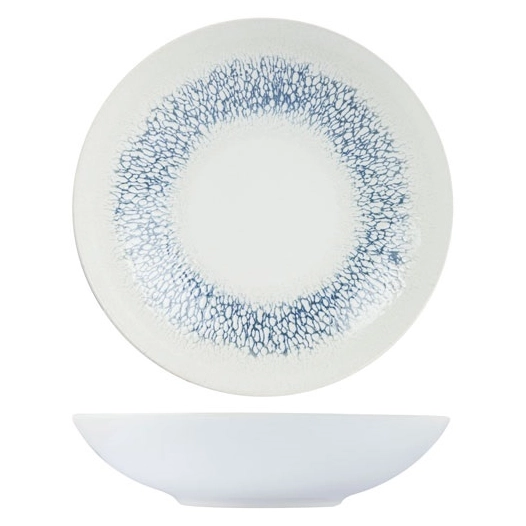 amalfi azure assiette creuse d21cm - cosy et trendy billiet