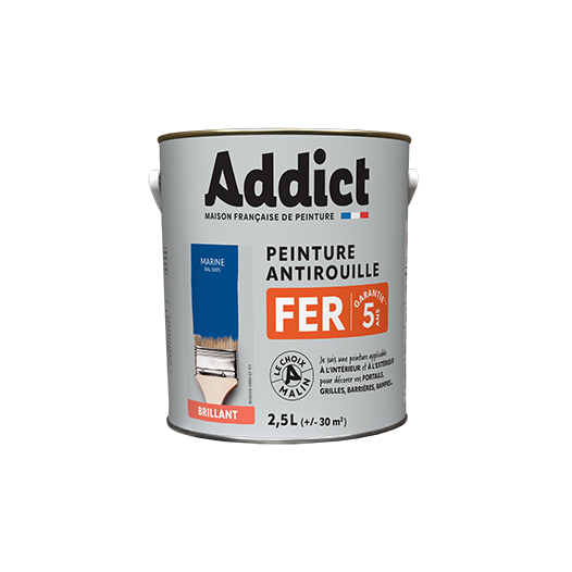 Peinture ADDICT Fer 2.5 Litre marine - ADDICT