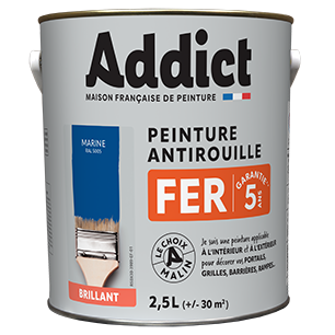 Peinture ADDICT Fer 2.5 Litre marine - ADDICT